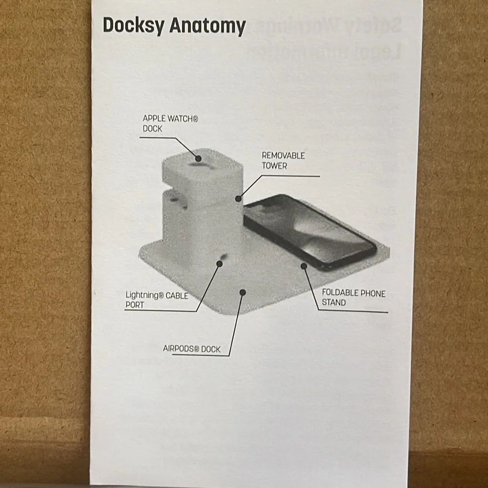 DOCKSY Apple DockStation-White-3x Charge- Phone 📱 Wireless Earbuds, Smart Watch